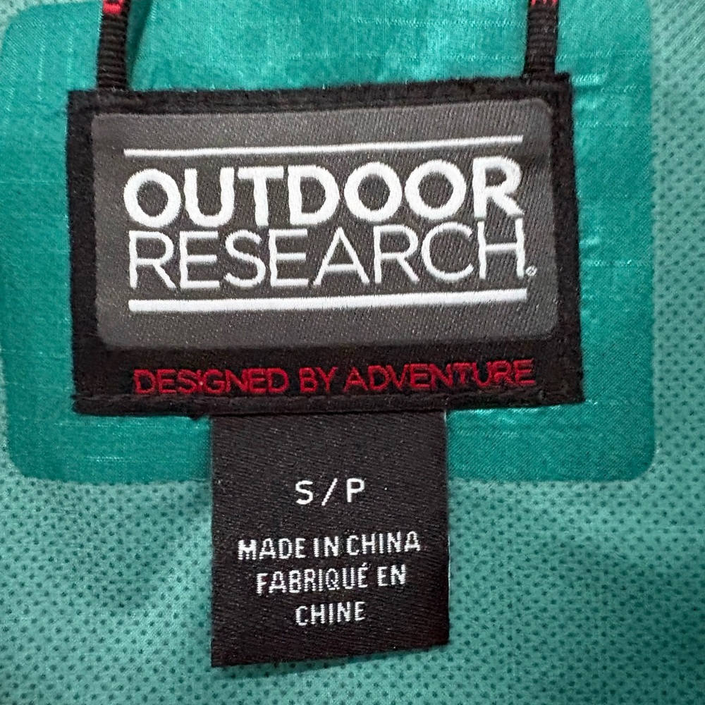 Outdoor Research Helium II Rain Jacket Teal Pertex Shield Hood Womens Small - Picture 4 of 8